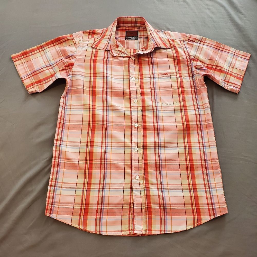 Short Sleeve Plaid Button Up